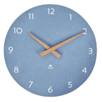 Orologio da parete D30cm blu chiaro/legno HorMilena Alba