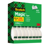 Promo pack 20+4 nastro adesivo Scotch Magic 810 19mmx33mt