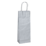 Mainetti Bags 20 shoppers carta biokraft 14X9X38cm portabottiglie argento