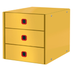 Cassettiera 3 cassetti ClickStore giallo Cosy Leitz