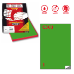 Etichetta adesiva C/503 verde 100fg A4 210x297mm (1et/fg) Markin