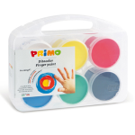 PRIMO - MOROCOLOR VALIGETTA 6 COLORI A DITA 100gr c/pennello PRIMO