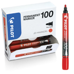 Bonus Pack 15+5 marcatore permanente 100 rosso p.tonda 4.5mm Pilot