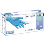 Conf 100 Guanti In Nitrile N69 taglia L azzurri EXTRAstrong Reflexx