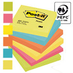 BLOCCO 100foglietti Post-it 76x76mm 654-TFEN ENERGY 72GR ASSORTITO