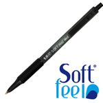 BIC SCATOLA 12 PENNE SFERA SCATTO SOFTFEEL CLIC 1.0mm NERO