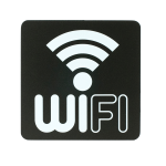 Pittogramma Wifi 16x16cm PVC nero/bianco Stilcasa