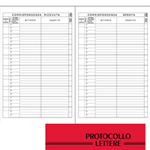 REGISTRO PROTOCOLLO LETTERE RICEVUTE-SPEDITE 21x31cm 100fg BM