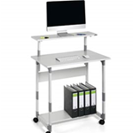 DURABLE PC WORKSTATION SYSTEM 80 VH GRIGIO