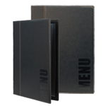 SECURIT PORTA MENU' A4-24x34cm NERO TRENDY con 1 INSERTO DOPPIO