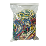 10 SACCHETTI da 100g di ELASTICO GOMMA MISURE e COLORI ASSORT. Markin