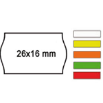 PACK 10 ROTOLI 1000 ETICH. 26x16mm ONDA GIALLO PERM. Printex