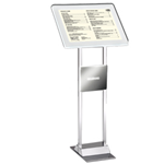 TECNOSTYL LEGGIO a LED da TERRA H110cm con CORNICE A4 Menu Board LEDMAG