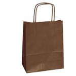 Mainetti Bags 25 shoppers carta kraft 22x10x29cm twisted marrone