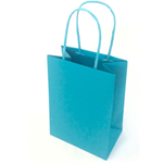 Mainetti Bags 25 shoppers carta kraft 26x11x34,5cm twisted turchese