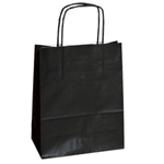 Mainetti Bags 25 shoppers carta kraft 14x9x20cm twisted nero