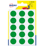 Blister 90 etichetta adesiva tonda PSA verde D19mm Avery