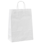 Mainetti Bags 25 shoppers carta 18x8x24CM bianco neutro cordino