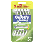 Gillette Sensor 3 Sensitive - usagetta 3+2pz