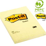 BLOCCO 100fg Post-it Giallo Canary 102x152mm 659