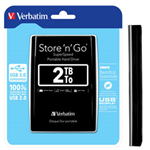 VERBATIM HARD DISK PORTATILE STORE 'N' GO USB 3.0 DA 2TB BLACK