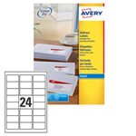 Etichetta adesiva J8159 bianca 25fg A4 63,5x33,9mm (24et/fg inkjet Avery