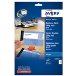 AVERY 200 BIGLIETTI VISITA 85x54mm INKJET OPACHI 260GR fronte/retro QuickCleanâ„¢