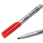 SCATOLA 12 MARCATORI POCKET 1445 ROSSO P.TONDA PERMANENTE BIC