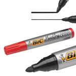 SCATOLA 12 MARCATORI 2000 ROSSO P.TONDA PERMANENTE BIC