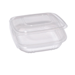 Cuki Professional Pack 50 contenitori in PP con coperchio incernierato 18,5x18,5cm H3,7cm Cuki