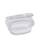 Cuki Professional Pack 50 contenitori ovali in PET con coperchio incernierato 12,2x10,4cm Cuki