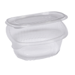 Cuki Professional Pack 50 contenitori ovali in PET con coperchio incernierato 16x13,5cm Cuki