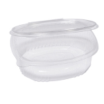 Cuki Professional Pack 50 contenitori ovali in PET con coperchio incernierato 18x15,1cm Cuki
