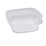 Cuki Professional Pack 50 contenitori in PP con coperchio incernierato 18,5x18,5cm H5,2cm Cuki