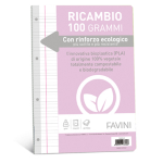 Ricambi c/rinforzo ecologico f.to A4 100gr 40fg rigo di 1a Favini