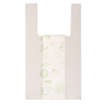 No Brand Scatola 500 Shoppers bianchi MINI 17Âµ 22x40CM 6,5+6,5cm Mater-Bi