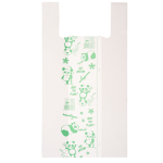 No Brand Scatola 500 Shoppers bianchi MAXI 18Âµ 30x60CM 9+9cm Mater-Bi