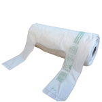 No Brand Rotolo da 200 Shopper bianchi MINI 13Âµ 22x50CM 6+6cm Mater-Bi