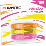 EMTEC MEMORIA USB2.0 C410 16GB 3PZ NEON