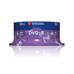 VERBATIM SCATOLA 25 DVD+R SPINDLE 16X 4.7GB 120MIN. SERIGRAFATO