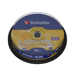 VERBATIM SCATOLA 10 DVD+RW SPINDLE 4X 4.7GB 120MIN.