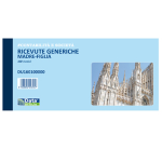 DATA UFFICIO Blocco ricevute generiche madre-figlia 100 copie 10x21,5cm DU160100000