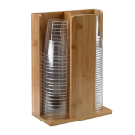Portabicchieri in bamboo 21x11x30cm naturale Leone