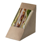 100 Scatole per Sandwich in carta kraft 12,3x7,2x12,3cm Street Food Leone