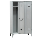 Fasma Armadio spogliatoio in metallo a 3 VANI 105x35cm H180cm GRIGIO
