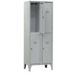 Fasma Armadio spogliatoio in metallo a 4 VANI sovrapposti 60x50cm H180cm GRIGIO