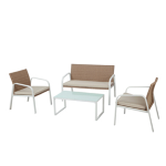 Garden Friend Salotto Madeira bianco/beige - set 4 elementi