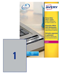 Poliestere adesivo L6013 argento 20fg A4 210x297mm (1et/fg laser Avery