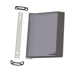Djois by Tarifold Kit Leggio magnetico Pro Wall Kit + 10 buste f.to A4 nero Djois