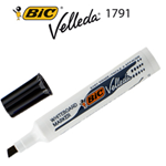 Pennarello VELLEDA 1791 punta scalpello whiteboard nero BIC